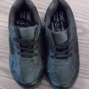 Boys Toms Tennis Shoes Black W6